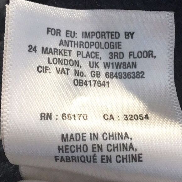 Anthropologie Moth Gray White Chevron Knit Open Front Cardigan Sweater - Picture 15 of 15